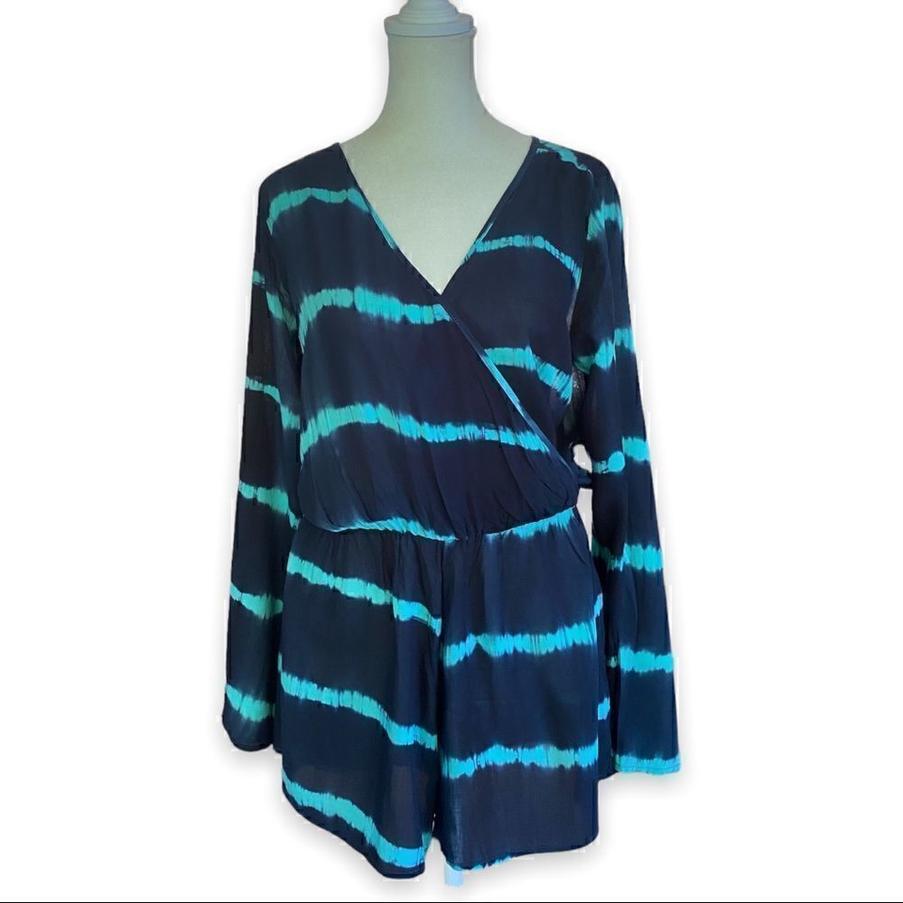 Love Stitch Blue Tie Dye Romper | NWT |